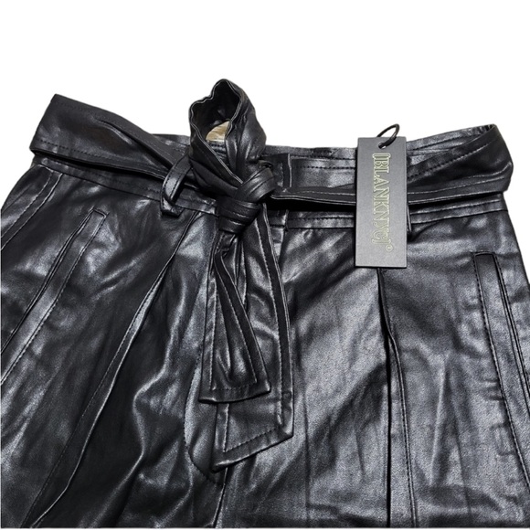 Blank NYC Off the Record Black Faux Leather Tie Pants - Picture 5 of 10